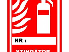 Placuta pentru stingator cu numar personalizat