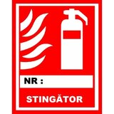 Placuta pentru stingator cu numar personalizat